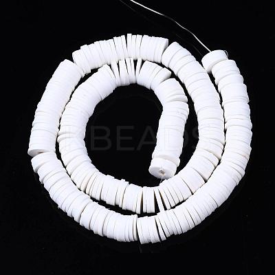 Flat Round Handmade Polymer Clay Beads CLAY-R067-10mm-17-1