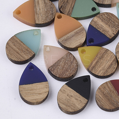 Resin & Walnut Wood Pendants RESI-T042-02-1