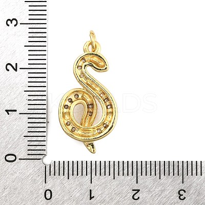 Brass Micro Pave Clear Cubic Zirconia Pendants KK-Z110-02G-01-1