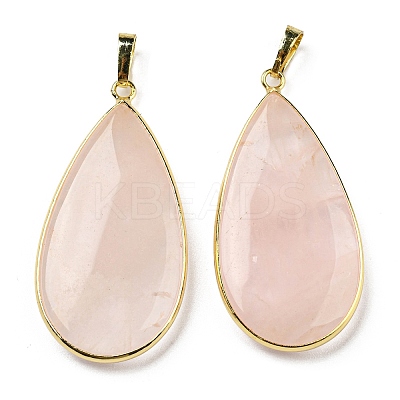 Natural Rose Quartz Pendants G-Q1002-03G-01-1