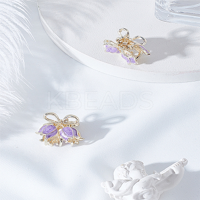 2Pcs Zinc Alloy Claw Hair Clips OHAR-LP0002-13C-1