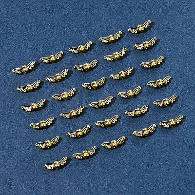 100Pcs Tibetan Style Alloy Fairy Wing Beads TIBEB-FS0001-14-1