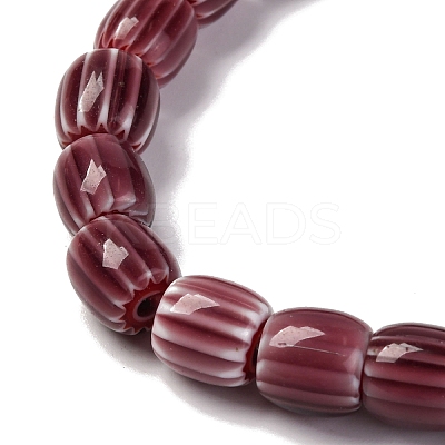 Handmade Lampwork Chevron Beads Strands LAMP-K041-01B-02-1