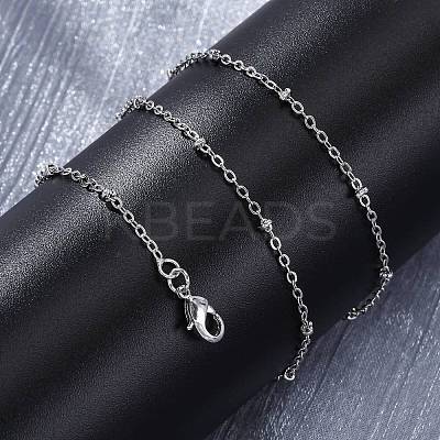 Brass Satellite Chains Necklaces for Women NJEW-D302-61P-1