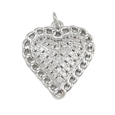 Brass Micro Pave Cubic Zirconia Pendants KK-A269-11P-1