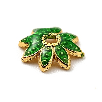 Multi-Petal Alloy Enamel Bead Caps FIND-G029-02G-03-1
