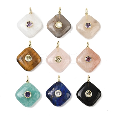 Natural Mixed Stone Pendants G-K372-05G-1