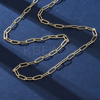 Brass Paperclip Chains Necklaces for Women NJEW-D302-69G-1