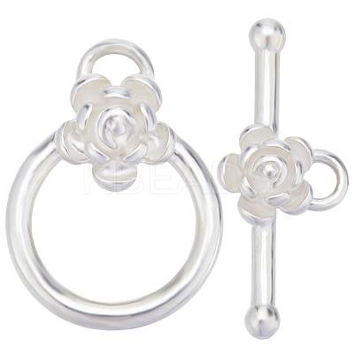 1Pc 925 Sterling Silver Toggle Clasp STER-BBC0005-59-1