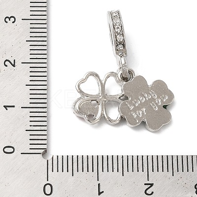 Rack Plating Alloy Crystal Rhinestone European Dangle Charms PALLOY-S189-26P-1
