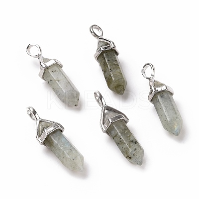 Natural Labradorite Pointed Pendants G-K329-61P-1
