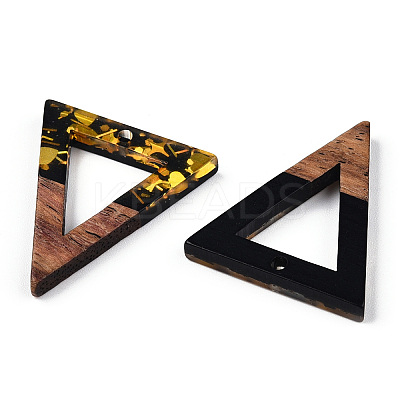 Opaque Resin & Walnut Wood Pendants RESI-TAC0021-68-1