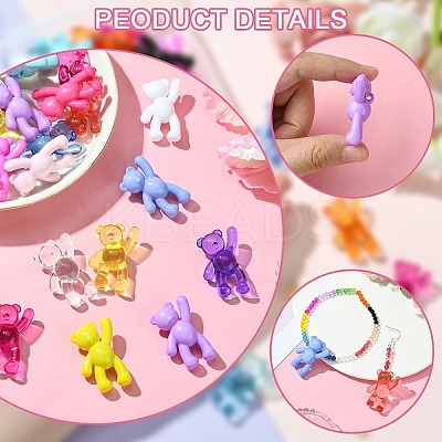 40Pcs 20 Colors Opaque Acrylic Pendants FIND-YW0005-77-1