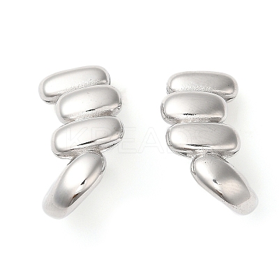 Non-Tarnish 304 Stainless Steel Twist Stud Earrings EJEW-K244-41P-1