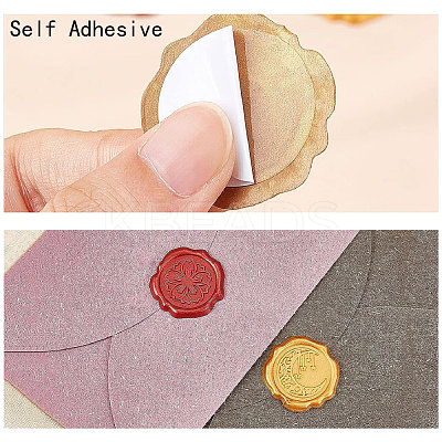 100Pcs Happy Birthday Adhesive Wax Seal Stickers DIY-CP0010-54A-1