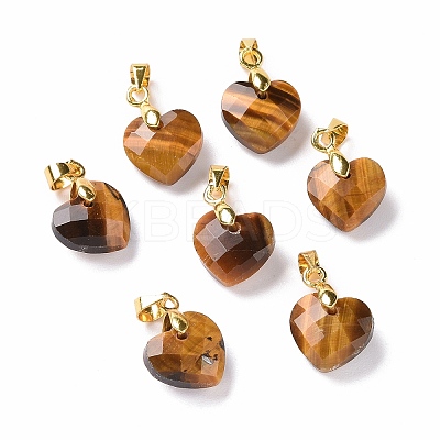 Natural Tiger Eye Pendants G-C023-07A-1