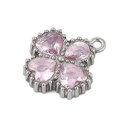 304 Stainless Steel Rhinestone Pendants STAS-E547-06E-P-1