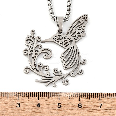 201 Stainless Steel Pendant Necklaces LS-NJEW-C066-15P-1
