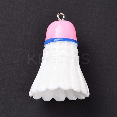 Sport Ball Theme Opaque Resin Pendants RESI-F039-01A-1