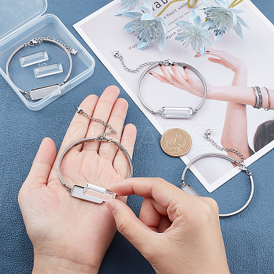 DIY Blank Rectangle Link Bracelet Making Kit DIY-BC0005-53-1
