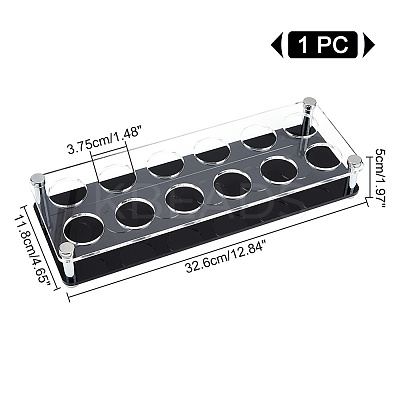 12-Hole Acrylic Shot Glasses Holders ODIS-WH0038-75B-1