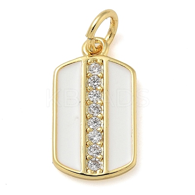 Rack Plating Brass Micro Pave Cubic Zirconia Pendants X-KK-K392-03G-04-1