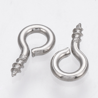 Tarnish Resistant 304 Stainless Steel Screw Eye Pin Peg Bails STAS-Q224-03B-1
