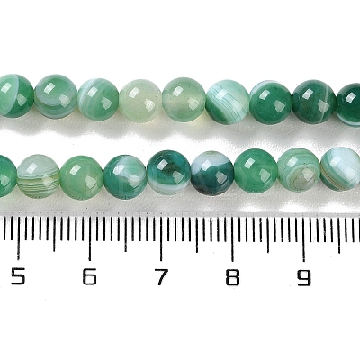 Natural Striped Agate/Banded Agate Beads Strands G-Z060-A01-A01-1