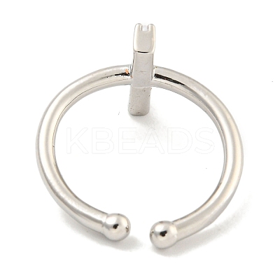 Rack Plating Brass Open Cuff Rings for Women RJEW-F162-01P-I-1