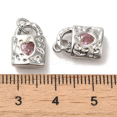 Brass Micro Pave Cubic Zirconia Pendants KK-H461-06P-01-1