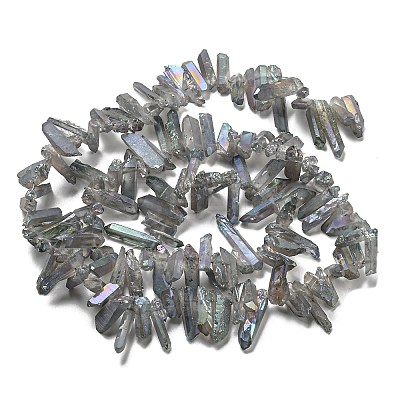 Electroplated Natural Quartz Crystal Beads Strands G-A142-03L-1