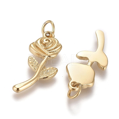 Valentine's Day Ion Plating(IP) 304 Stainless Steel Pendants STAS-I164-019G-1