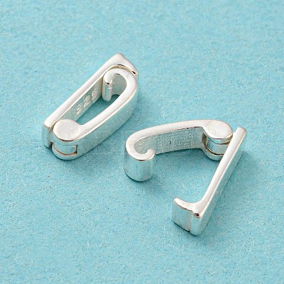 925 Sterling Silver Watch Band Fold Over Clasps with 925 Stamp STER-B002-04A-S-1