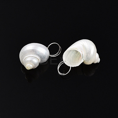 Natural Spiral Shell Pendants SHEL-N036-11-1