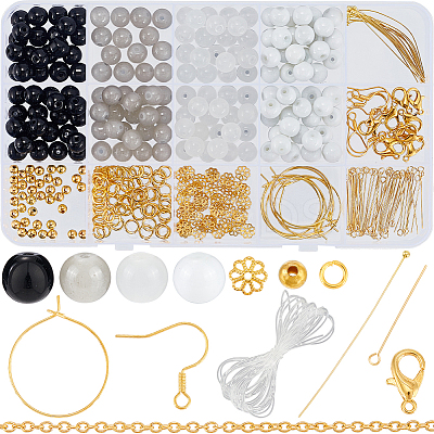 DIY Glass Beaded Bracelets & Earrings Jewelry Making Kit DIY-SP0001-20B-1