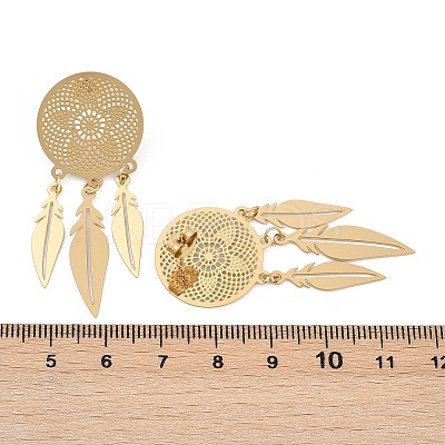 304 Stainless Steel Stud Earrings EJEW-U045-01G-1