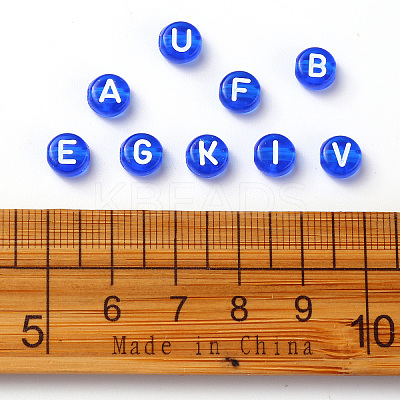 Transparent Blue Acrylic Beads TACR-YW0001-08B-1
