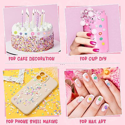 30G 6 Styles Handmade Polymer Clay Cabochons CLAY-CJ0001-64-1