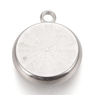 Tarnish Resistant 304 Stainless Steel Pendant Cabochon Settings STAS-K202-03D-P-1