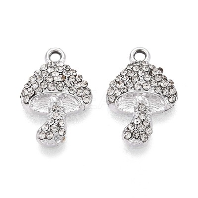Rack Plating Alloy Rhinestone Pendants PALLOY-T091-26M-P-1