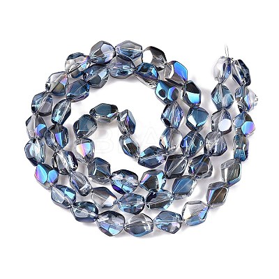 Electroplate Glass Beads Strands EGLA-T021-10G-1