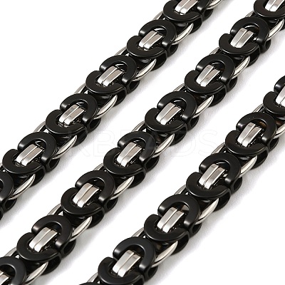 201 Stainless Steel Byzantine Chains SA-E001-14BP-01-1