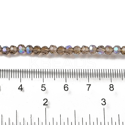 Electroplate Transparent Glass Beads Strands EGLA-A035-T4mm-L16-1