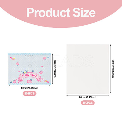 100Pcs Paper Display Card Fashion Jewelry CDIS-TA0001-31A-1