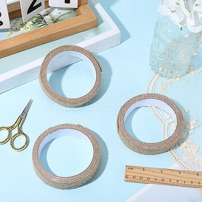 3 Rolls Linen Adhesive Tape for Scrapbook AJEW-GF0012-49A-1
