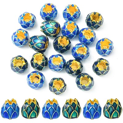 10Pcs Golden Plated Alloy European Beads MPDL-YW0001-05A-1