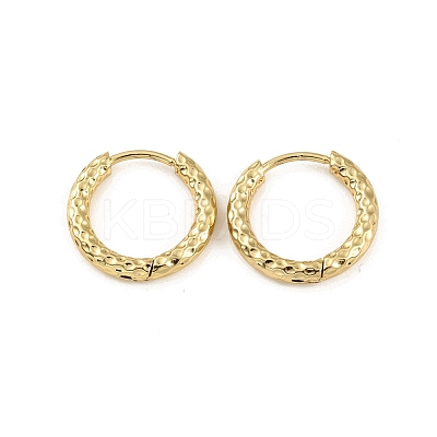 Ion Plating(IP) 304 Stainless Steel Grooved Hoop Earrings EJEW-M218-01B-G-1