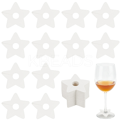 Paper Wine Glass Charms AJEW-WH0080-13B-1