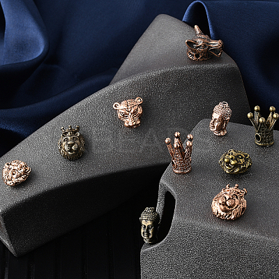 Tibetan Style Alloy Beads PALLOY-PH0013-72-RS-1