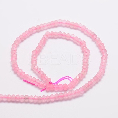 Dyed Natural Malaysia Jade Rondelle Beads Strands G-E316-2x4mm-32-1